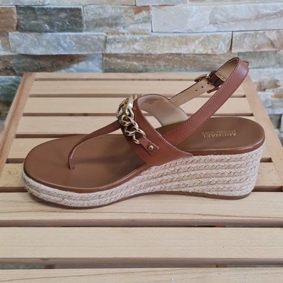 MICHAEL Michael Kors Roxane Leather Wedge Sandal - Picture 4 of 10